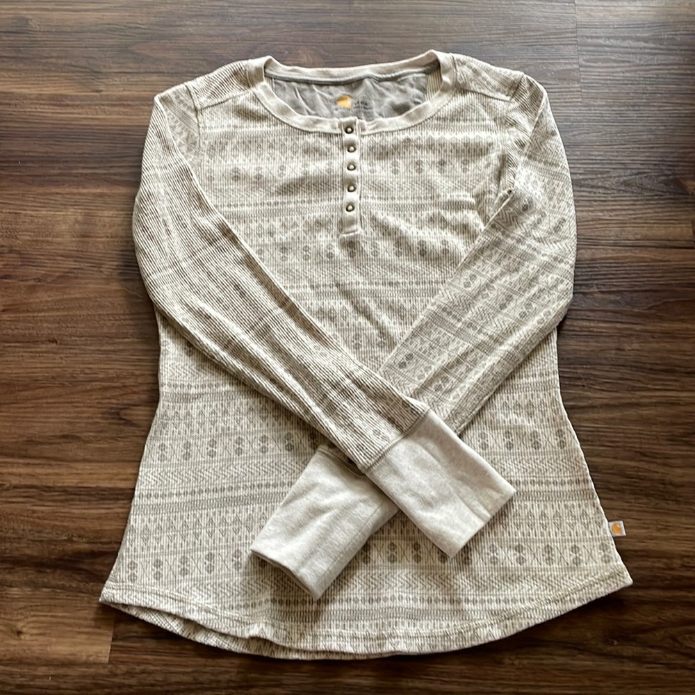 Carhartt xs patterned long sleeve top